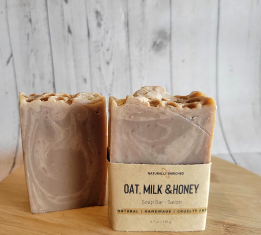 Creamy Oat, Milk, and Honey Soap Bars