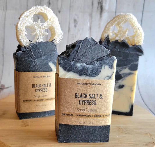 Black Salt & Cypress Bar Soap (Unisex)